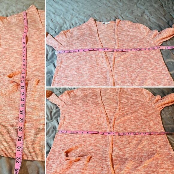 Madewell Long Sleeve Summer Ryder Waterfall Open Cardigan Sweater Marled Rose M - Picture 11 of 11